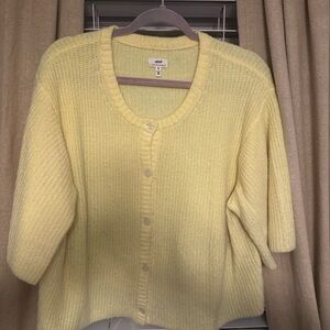 Aerie Light Yellow Cardigan Sweater